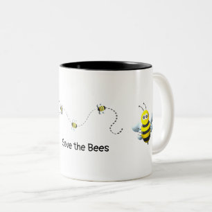 Caneca De Café Em Dois Tons Salve as abelhas