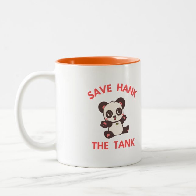 Caneca De Café Em Dois Tons Salve Hank O Tanque Engraçado (Esquerda)
