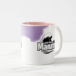 Caneca De Café Em Dois Tons Salve O Manatee Mug