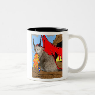 Caneca De Café Em Dois Tons Sam Le Cat Dragon Mug