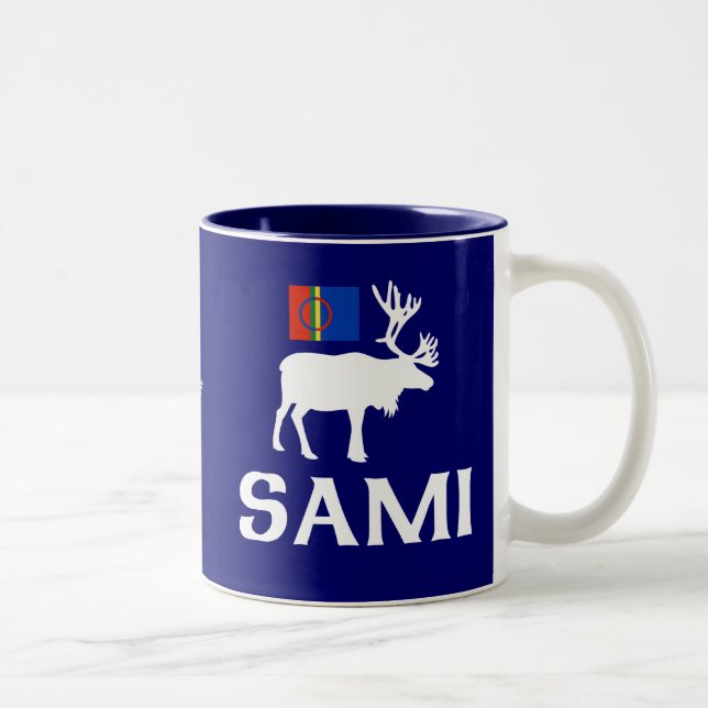 Caneca De Café Em Dois Tons Sami, pessoas de oito estações (Direita)