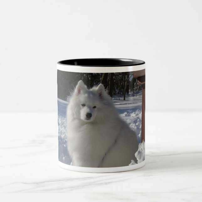 Caneca De Café Em Dois Tons samoyed (Centro)