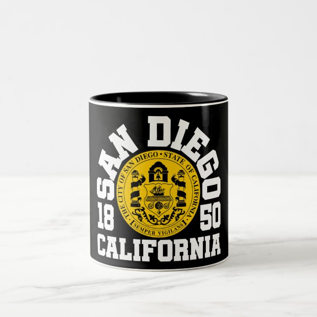 Caneca De Café Em Dois Tons San Diego, Califórnia (Centro)