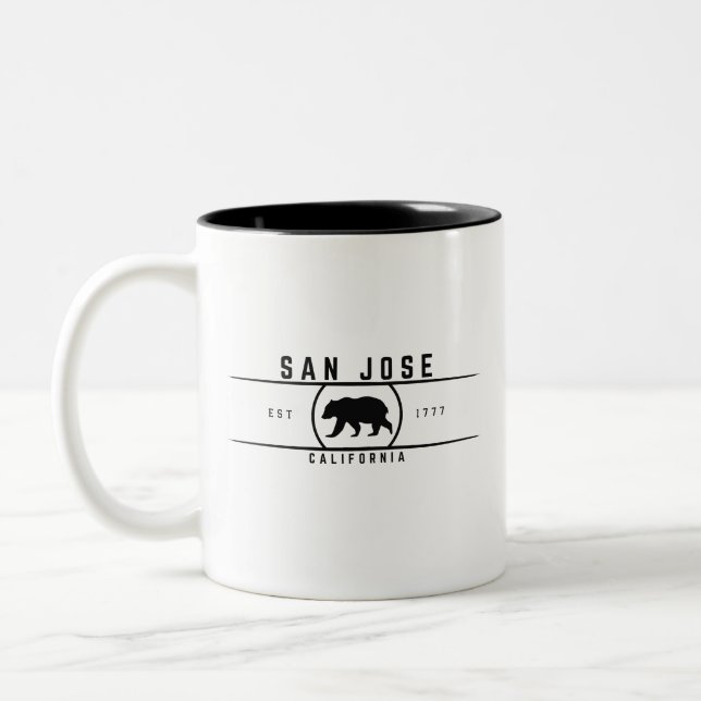 Caneca De Café Em Dois Tons San Jose California (Esquerda)