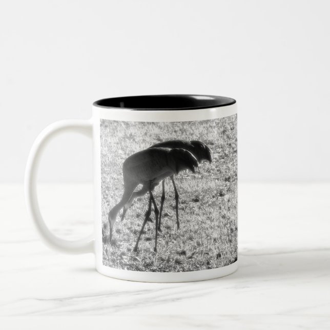 Caneca De Café Em Dois Tons Sand Hill Cranes (Esquerda)