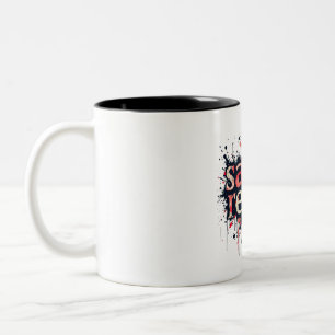 Caneca De Café Em Dois Tons Sans Regret - citação de Arte Urbana