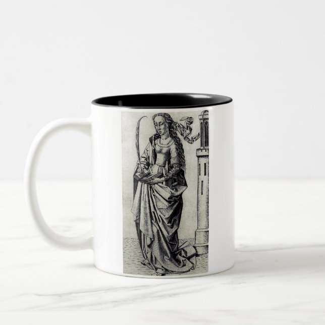 Caneca De Café Em Dois Tons Santa Bárbara da Torre Arte Gráfica Sagrada (Esquerda)