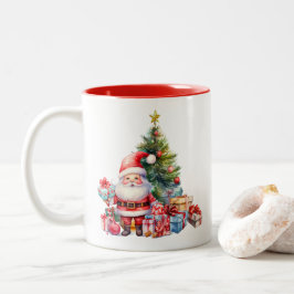 Caneca De Café Em Dois Tons Santa Clause