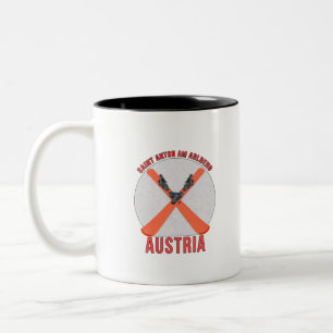 Caneca De Café Em Dois Tons Santo Antão no Arlberg, Áustria