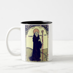Caneca De Café Em Dois Tons Santo Bento de Nursia Abade Monte Cassino