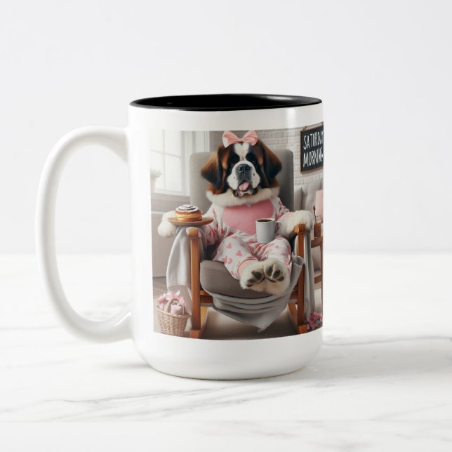 Caneca De Café Em Dois Tons Santo Bernard Coffee Mug (Esquerda)