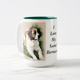Caneca De Café Em Dois Tons Santo Bernard Lovers dá uma caneca de café de dois