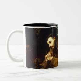 Caneca De Café Em Dois Tons Santo Francis de Assisi