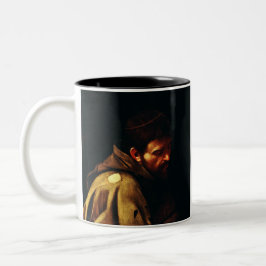 Caneca De Café Em Dois Tons Santo Francisco de Assisi por Caravaggio