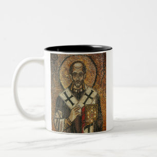 Caneca De Café Em Dois Tons Santo João Crisóstomo arcebispo de Constantinopla