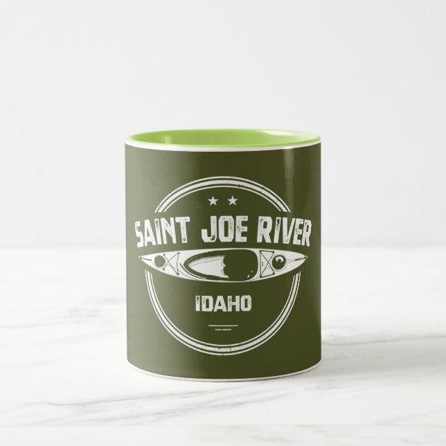Caneca De Café Em Dois Tons Santo Joe River Idaho Kayaking (Centro)