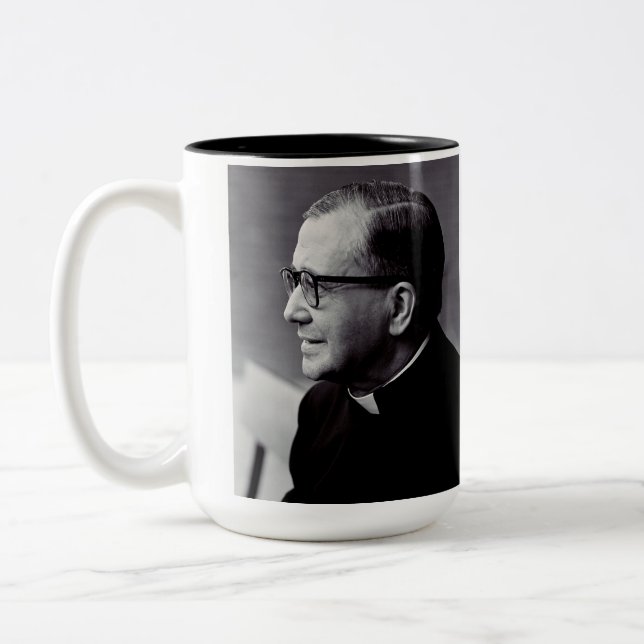 Caneca De Café Em Dois Tons Santo Josemaria Escriva (Esquerda)