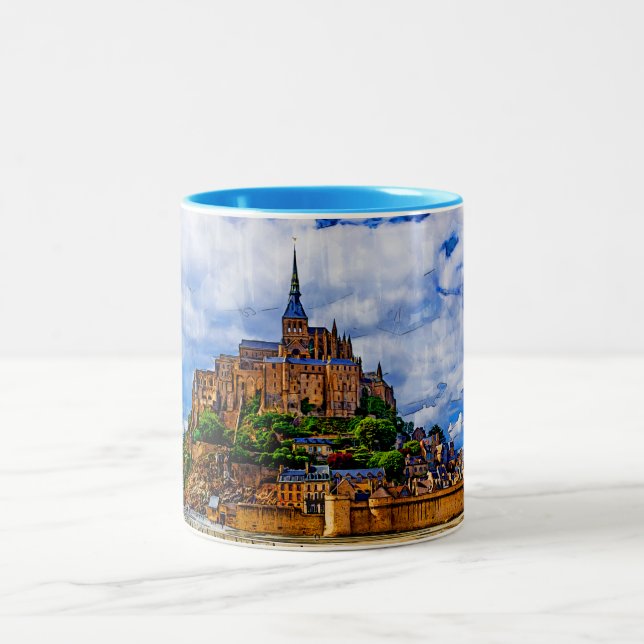 Caneca De Café Em Dois Tons Santo Le Mont Michel (Centro)