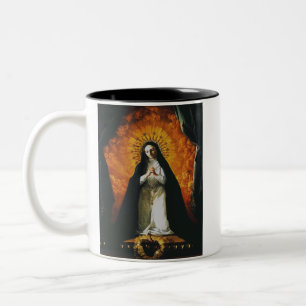 Caneca De Café Em Dois Tons Santo Margaret Mary Alacoque