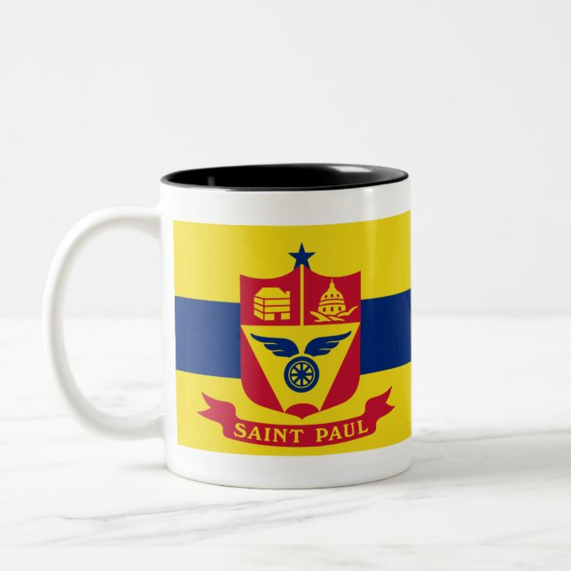 Caneca De Café Em Dois Tons Santo Paul Minnesota (Esquerda)