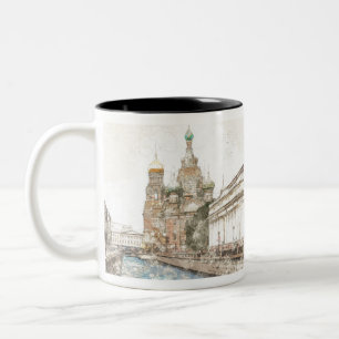 Caneca De Café Em Dois Tons Santo-Petersburgo, Rússia