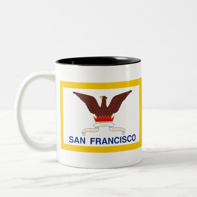 Caneca De Café Em Dois Tons São Francisco Califórnia (Esquerda)