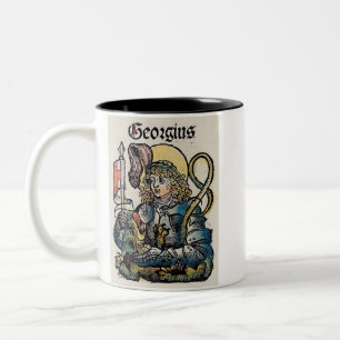 Caneca De Café Em Dois Tons São Jorge e o Dragão Grande Mártir