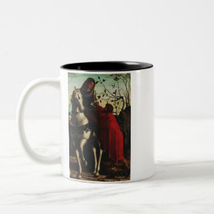 Caneca De Café Em Dois Tons São Martinho de Tours Compartilhando a Capa Arte F