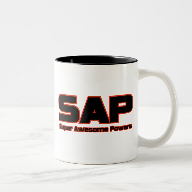 Caneca De Café Em Dois Tons SAP - poderes impressionantes super (Direita)