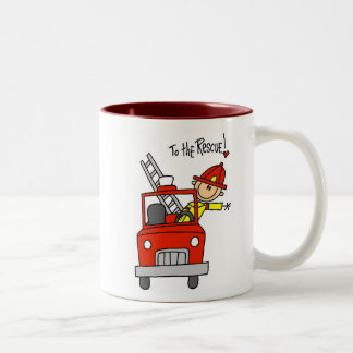 Caneca De Café Em Dois Tons Sapador-bombeiro aos t-shirt e aos presentes do