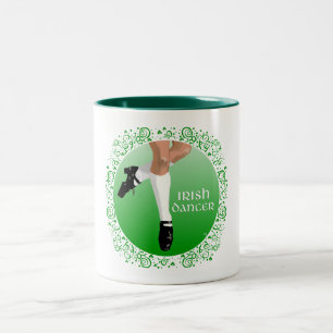 Caneca De Café Em Dois Tons Sapateador Irlandês Sapato Rígido