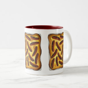 Caneca De Café Em Dois Tons Sapo britânico da Comida inglesa no salsicha do Bu