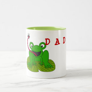 Caneca De Café Em Dois Tons Sapo Do pai Na Lillyput