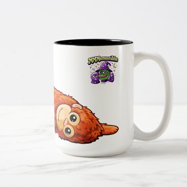 Caneca De Café Em Dois Tons sapo e macaco (Direita)