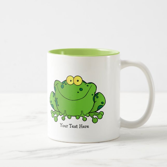 Caneca De Café Em Dois Tons Sapo feliz (personalizado) (Direita)