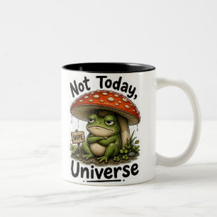Caneca De Café Em Dois Tons Sapo PNG do Universo Não Hoje - Sapo Mal-Humorado