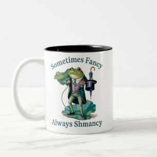 Caneca De Café Em Dois Tons Sapo Sarcástico Às Vezes Chique Sempre Shmancy