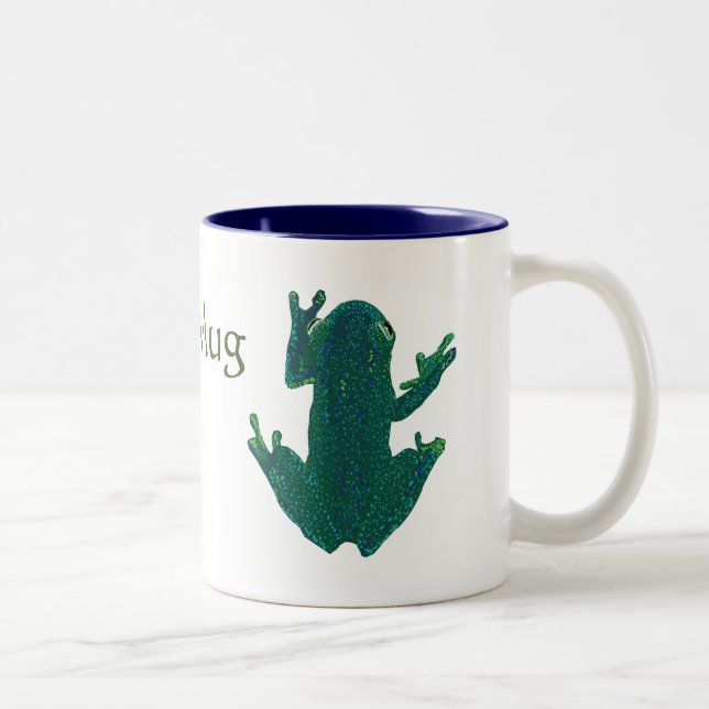 Caneca De Café Em Dois Tons Sapo Verde (Direita)