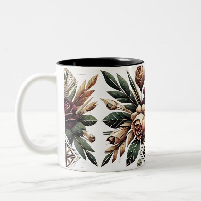 Caneca De Café Em Dois Tons Saquinho de Rosa Delicar (Esquerda)