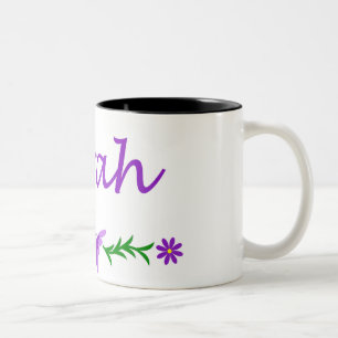 Caneca De Café Em Dois Tons Sarah (borboleta roxa)