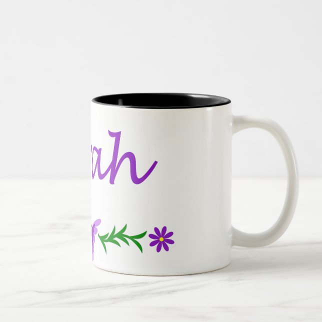 Caneca De Café Em Dois Tons Sarah (borboleta roxa) (Direita)