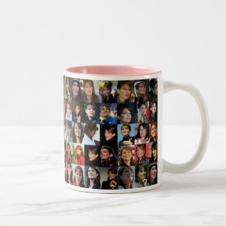 Caneca De Café Em Dois Tons Sarah Palin - Collage Mug
