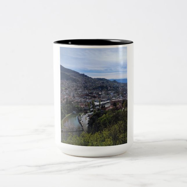 Caneca De Café Em Dois Tons Sarajevo Mug-Excelente ideia especial de presente  (Centro)