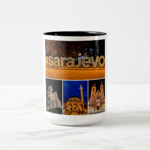Caneca De Café Em Dois Tons Sarajevo Mug-Excelente ideia especial de presente