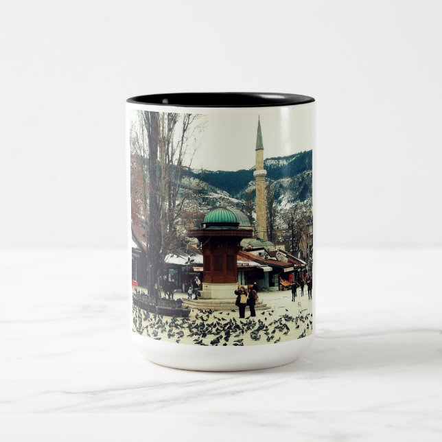 Caneca De Café Em Dois Tons Sarajevo Mug-Excelente ideia especial de presente  (Centro)