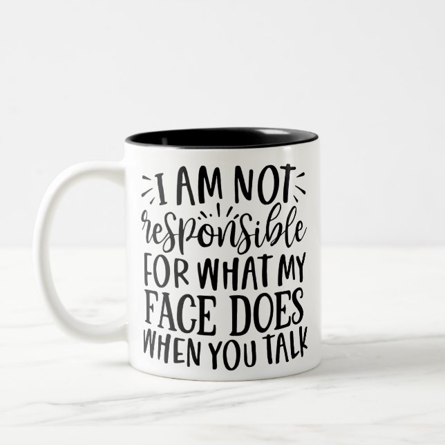 Caneca De Café Em Dois Tons Sarcasm & Wit Coffee Mug (Esquerda)