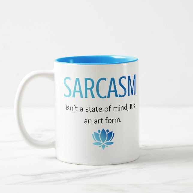 Caneca De Café Em Dois Tons Sarcasmo (Esquerda)