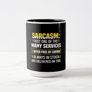 Caneca De Café Em Dois Tons Sarcasmo Apenas Um Dos Muitos Serviços
