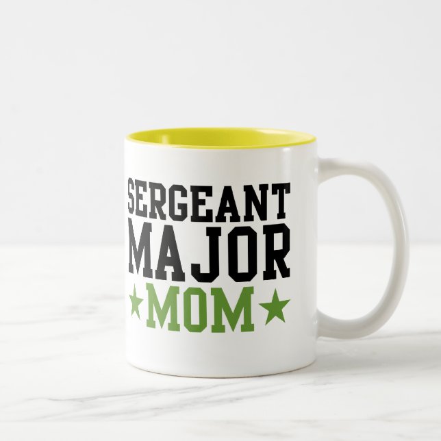 Caneca De Café Em Dois Tons Sargento major mamã (Direita)