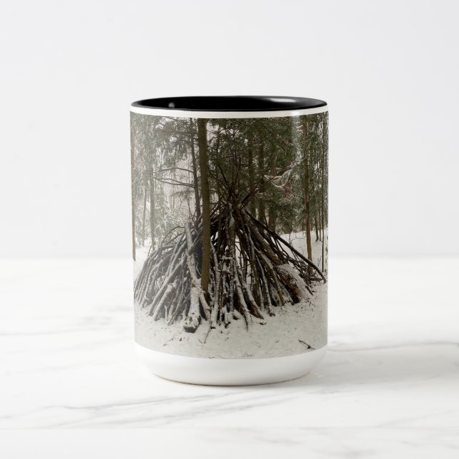 Caneca De Café Em Dois Tons Sasquatch Mug de Pé-Grande (Centro)